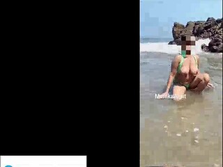 Smriti jain New Video near the beach full open nude