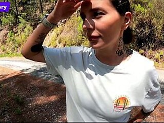 Athlete gets fucked hard in doggystyle on the street