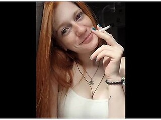 Redhead smoking