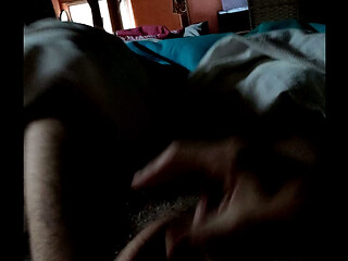 Fat hairy morning wank