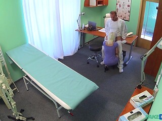MILF doctor devours my cock in fake hospital roleplay