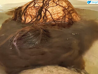 Underwater Bathtub Blowjob With Long Haired Redhead MILF