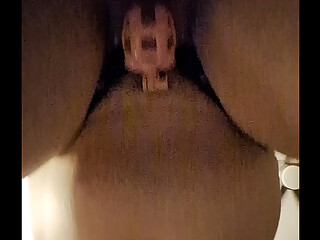 Whore loves riding her dildo and taking anal