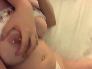 Amateur brunette toys and fucks