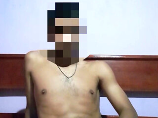 Guy Masturbates Until He Bursts in His Room