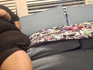 POV Goddess Bee's Huge Tits Footjob and Handjob