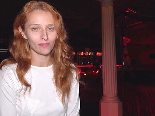 Redheaded vixen Licialucci sucks Peter's stallion in a steamy POV scene