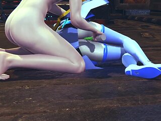 Robot Girl Takes Anal Beads in Her Ass