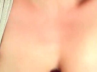 Huge MILF Wife's Breasts and Masturbation on the Floor