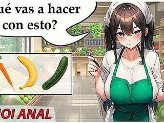 Joi Anal With Fruits. She Caught You And Now Wants To Help You. Spanish Voice