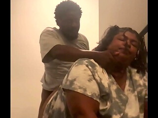 Sexy BBW Remi getting nutted on in the stairwell