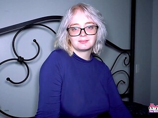 Busty blonde college girl Annie Archer is ready for a hard anal slam.