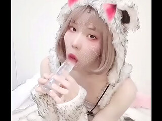 Cute Fluffy Beast Femboy Practices Deepthroat Training - Pathetic Meat Toilet Oral Practice