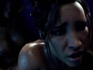 Panam Getting Ass Fucked by Transgender V in a Public Locker Room