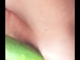 Sister bath time fuck pussy with Sponge gourd