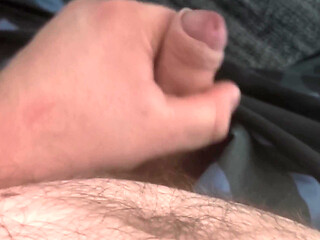 Fat Hairy Bear Jerks off in the Office and Cums on the Floor