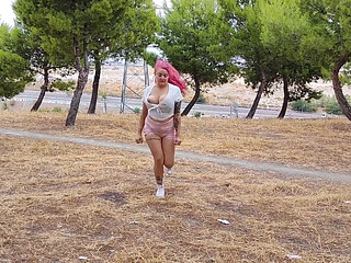 Outdoor Risky Running Sport Naked Risk in Park