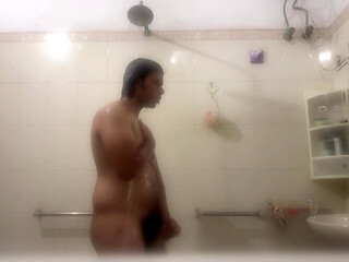 Young Desi Twink Gets Hard in the Shower