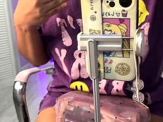 Curly Blonde Teen Records Solo Dildo Masturbation More at