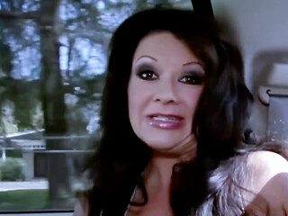 Mature brunette slut opens her legs for BBC