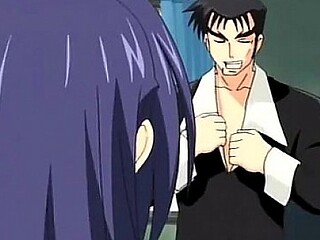 Cute cartoon girl gets it from behind in animated Daiakuji