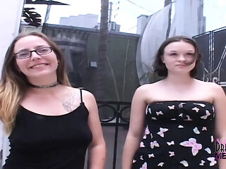 Kari and Rose Naked Flash and Dance