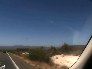 Rachel car masturbation in sun dress