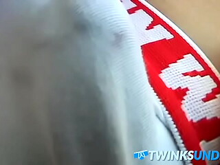 Twink gets sucked off while wearing some nice underwear too