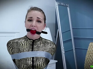 Cute Blonde Catuglar put in tight BDSM EP
