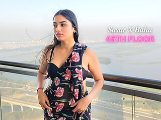 Indian Bahu Having Hardcore Sex at 45th Floor with Delhi City View