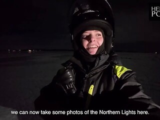 Northern lights and a HUGE CUMSHOT. Join us through Kiruna, SWEDEN (Lapland). VLOG