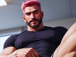 Hot gay group sex in the office with the boss fucking their asses!