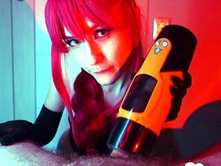 Wigged Babe Gives POV Blowjob Like a Pro