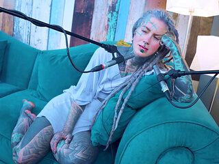 I talk about I - Isolation - ASMR podcast SFW talking goth skinny girl dreadlocks tattoo model inked girl