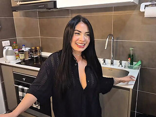 Wife Deep Throat Blowjob on Men's Day - Big Tits Latina Sucking Big Dick POV