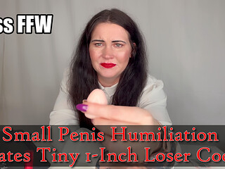 Small Penis Humiliation Rates Tiny 1-inch Loser Cock