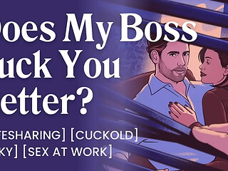ASMR Audio Porn: Wife Fucks Husband&rsquo_s Boss at Work &ndash_ Cuckold Hotwife Fantasy &ndash_ Erotic Audio Story