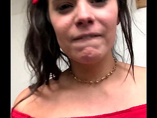 Teen Latina babe Violet Starr gives a sloppy blowjob on Instagram for her