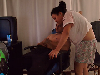 sister-in-law sees me masturbating making a video