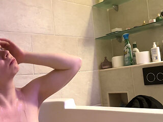 The Warm Water Makes My Nipples Hard.