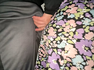 You can see it when she strokes the stranger'_s penis