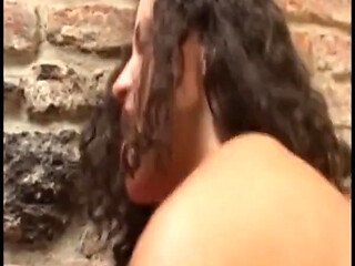 Fingers Shoved Deep in the Slut's Mouth