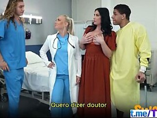 Hot milf with big natural tits gets naughty at the hospital