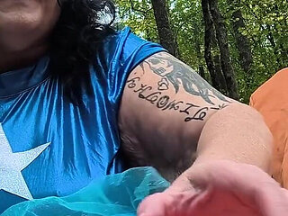 Naughty Actress Outdoor Scene Escapee Trying to Get in the Pussy