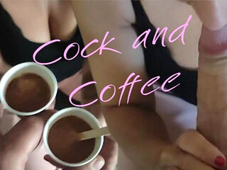 Morning Blowjob with Horny Italian Wife - Big Cock Cumshot in Mouth After Coffee