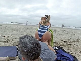 I won'_t leave until you cum in my ass! Anal creampie in front of everyone.
