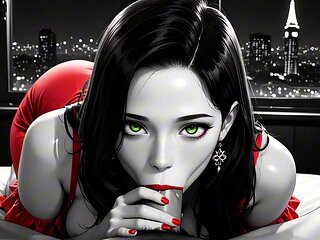 Busty hot babe enjoys wild erotic night in Sin City (AI Sex)