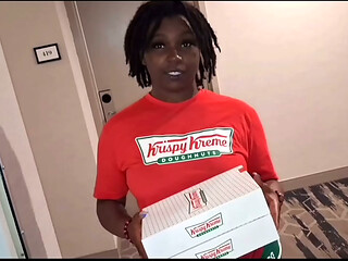 She wanted extra glaze for her Krispy Kreme donuts
