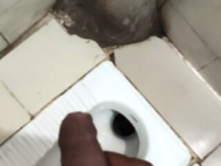 Indian boy masturbating in bathroom