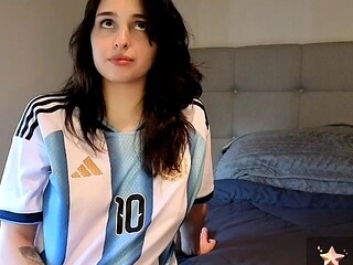 European amateur redhead masturbates on webcam